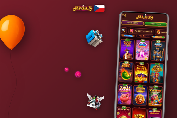 Stylizovaný affiliate dashboard Magius Casino zobrazující konverze a FTD v reálném čase