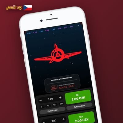 Automatický výběr Auto-cashout v Aviator Magius Casino s nastaveným multiplikátorem