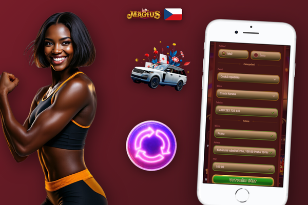 Formulář Magius Casino se zvýrazněným tlačítkem pro rychlou registraci jedním kliknutím
