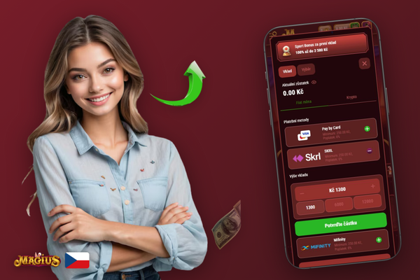 Magius Casino jak vložit peníze ve více měnách – CZK, EUR, USD i Bitcoin